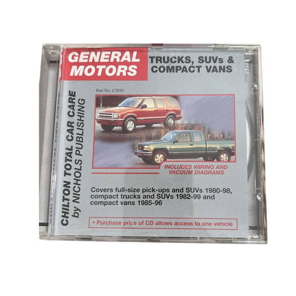 Chilton Other - GM Trucks, SUVs, and Compact Vans, 1980-99 by Chilton CD-Rom